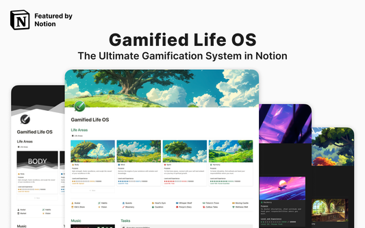 Gamified Life OS | Gamification System | Notion Featured